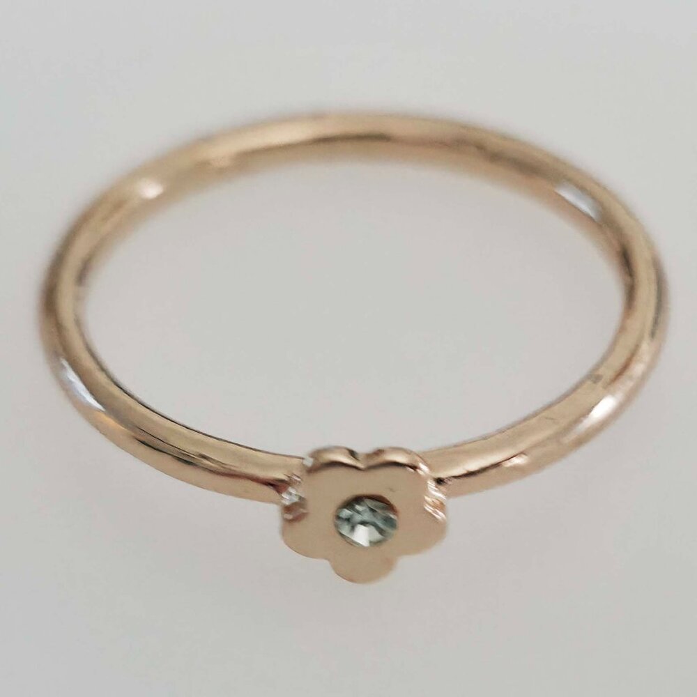 Gold-Plated Crystal Stackable Ring - image 6